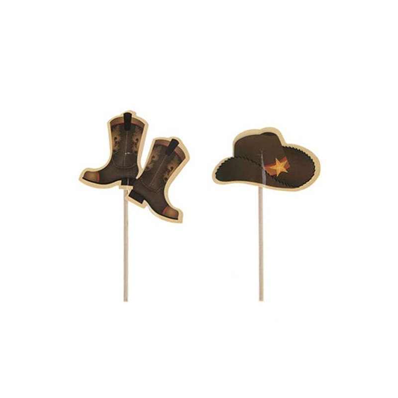 Wild West Cupcake Decor - Decorate 24 Cupcakes with Cowboy