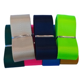 MONIDOOR Nylon Webbing 1.5 Inch 14 Yards Durable Flat Nylon Strap Belt 7 Colors for Backpack,Cargo Strap,Pet Leash or Collar,Gardening,Craft(1211 Mixed Color 11,1.5 Inch)
