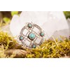 WINDALF Thura Medieval Brooch Diameter 4.3 cm with Turquoise Stones