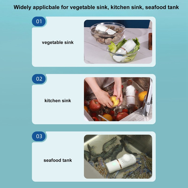 Vegetable Washing Machine Multifunction Wireless USB Charging Auto Capsule Fruit