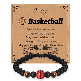 Birthday Gifts for Son Grandson Basketball Bracelet Gift for Brother Nephew Adjustable Sports Bracelet for Friend Bff Graduation Gifts for Basketball Lovers Gift for Son Bff Basketball Accessories