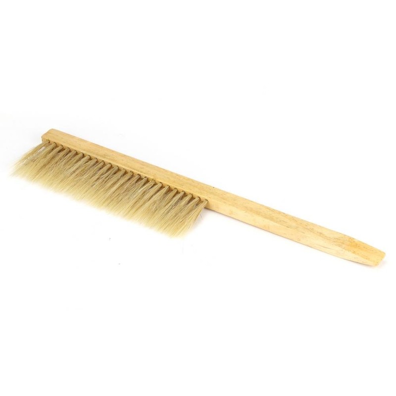 TOPINCN Bee Brush, Soft Pig Bristles Beehive Cleaning Tool Double-Row