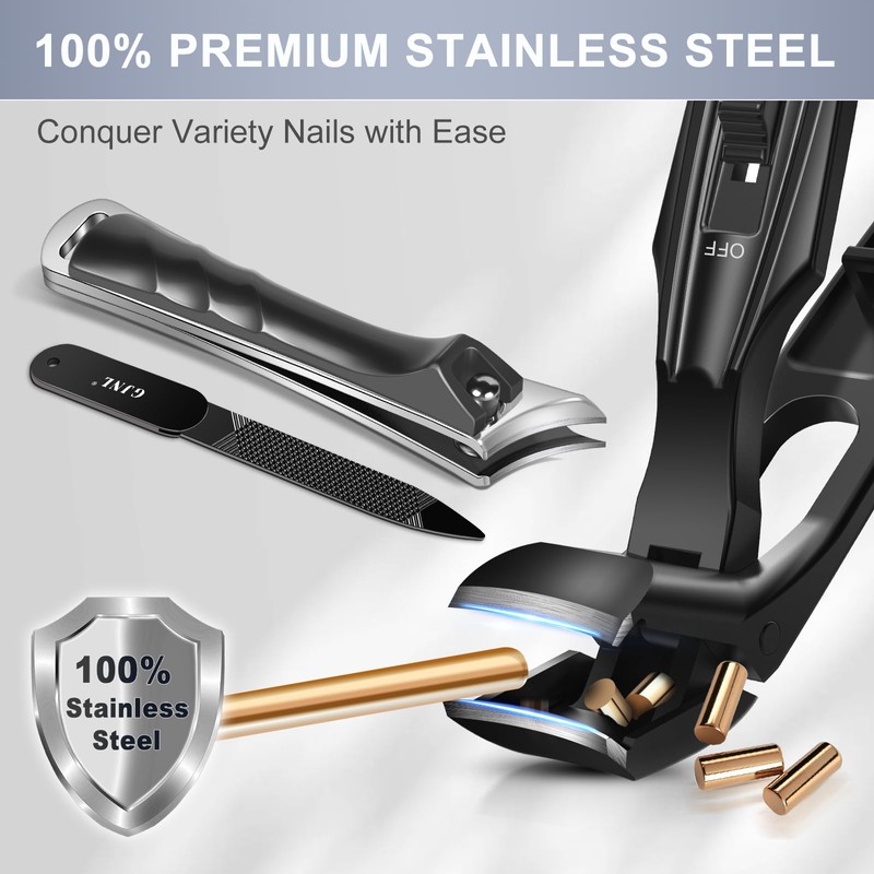 Nail Clippers for Men Thick Nails - Angled Head Toenail