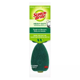 Scotch-Brite Heavy Duty Dishwand Scrubber Refill For Kitchen 2 pk