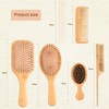 Dokpav Kit De Cepillo y Peine Bambu, 6pcs Peine De