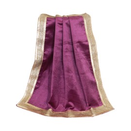 Indian Consigners Solid Pink/Purple Velvet Cloth With Golden Shinny Border, Multipurpose cloth for Gift, Occasion, Anniversery Glitter Party TableCloth