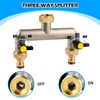 SUNOYA 2-Way Tap Water Distributor, 3/4 Inch Brass Water Connection