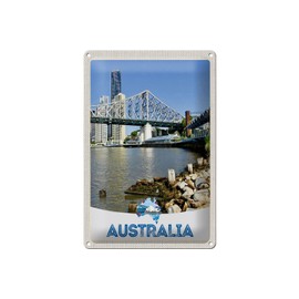 FEMER Tin Sign Travel 20 x 30 cm Australia Downtown High Rise