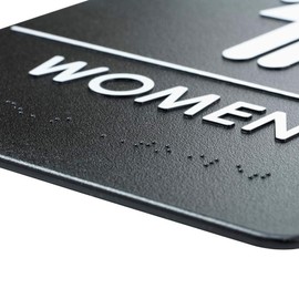 Rock Ridge Women's Restroom Sign ADA-Compliant Bathroom Door Sign for Offices, Businesses and Restaurants, Made in USA