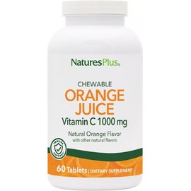 NaturesPlus Orange Juice Vitamin C 1000 mg Chewable Tablets, 60 Servings