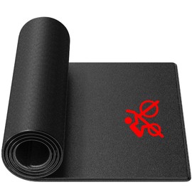 Crostice Bike Trainer Mat Compatible with Peloton Bike, for Treadmill & Row, THK 6mm, Under Mat Protect Hardwood Floor Carpet, Trainer Accessory for Indoor Stationary Exercise Bicycle