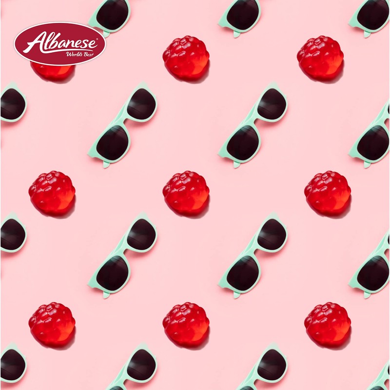 Albanese World's Best Berry Red Gummi Raspberries, 5lbs of Candy