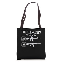 The Elements Of Defense | Chemistry | Rifle Weapons Tote Bag