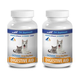Dog Digestive Health - PET Digestive AID - for Dogs and Cats - PET PROBIOTIC - Chews - Silica for Dogs - 2 Bottle (120 Treats)