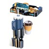 Car Cup Holder Tray, 10 Inch 4-in-1 Cup Holder Tray,