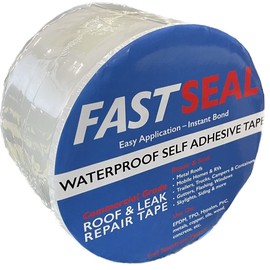 FastSeal RV Roof Tape, 4" x 50' White, RV Sealant Tape for Camper Roof Repair, Trailer Roof Sealant, Stop Camper Roof Leaks, UV-Resistant - Eternabond Equivalent (4" x 50', White)