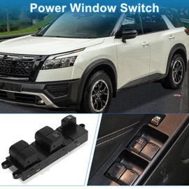 A ABSOPRO Power Window Switch Front Right Driver Side Window Control Switch for Nissan Navara Pathfinder Qashqai Black
