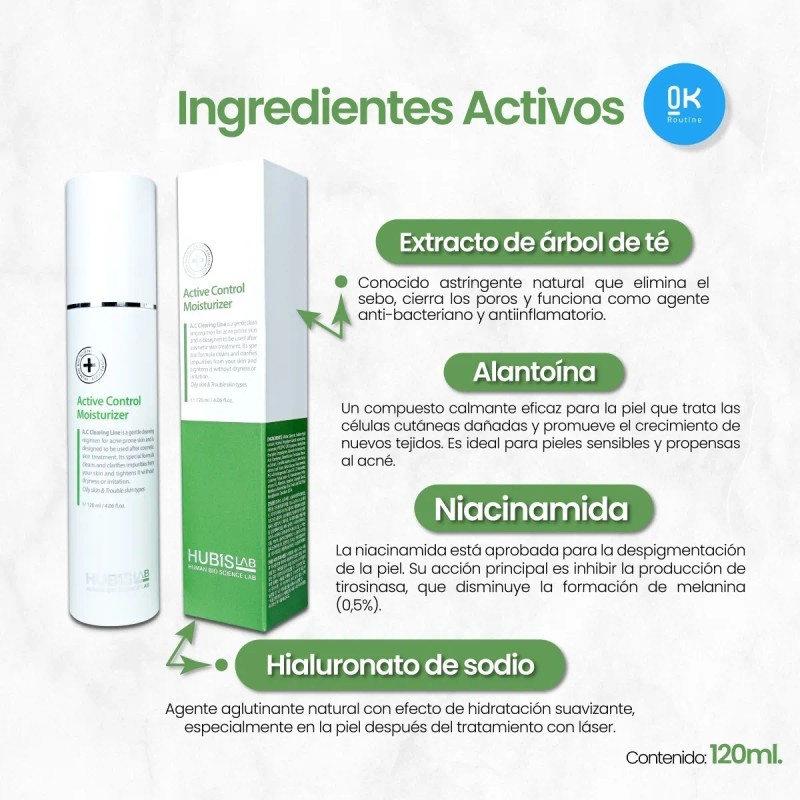 Hidratante Piel Grasa/acné Hubislab Active Control 120ml.