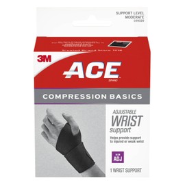 ACE Sport Basics Wrist Support 105020, Adjustable Wrist Support, Moderate Level