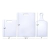Farberware Plastic Cutting Board, Set of 3 with Paddle, White
