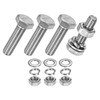 M METERXITY 4-Pack Hex Head Screw Bolt with Nuts Flat