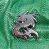 3D Car Stickers And Decals Motorcycle Metal Emblem, Dragon, Silver