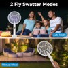 Nymrix Electric Fly Swatter Racket,2 in 1 Mosquito Bug Zapper