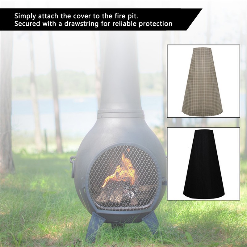 Chiminea Covers Waterproof Dust Prevention 210D Oxford Cloth Patio Chiminea