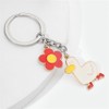 shilipu Cute Duck Flower Key Chain Lovely Duck Key Rings