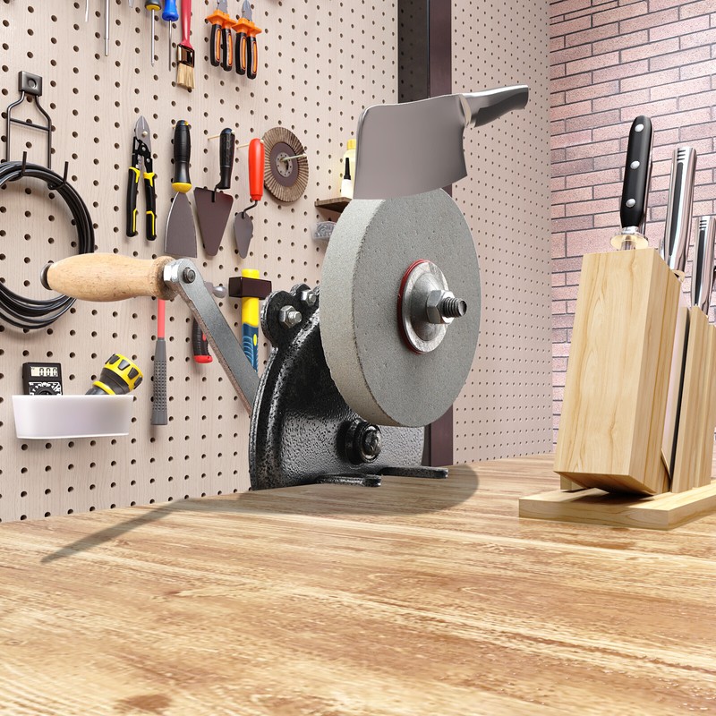 Hand-cranking Grinding Machine Kitchen Small Knife Sharpener Tool 6 Inches