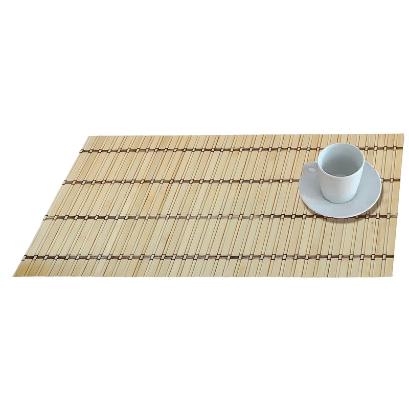 Set of 6 Placemats Bamboo Wood Bamboo 30 x 40