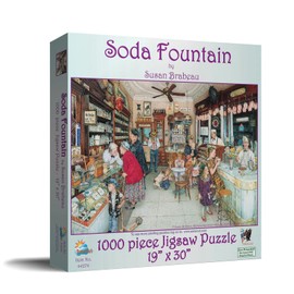 SUNSOUT INC - Soda Fountain - 1000 pc Jigsaw Puzzle by Artist: Susan Brabeau - Finished Size 19" x 30" - MPN# 44274