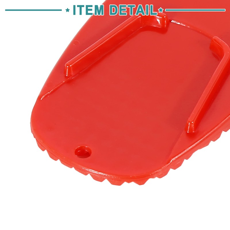 ACROPIX Universal Motorcycle Kickstand Support Plate Pad Red - Pack