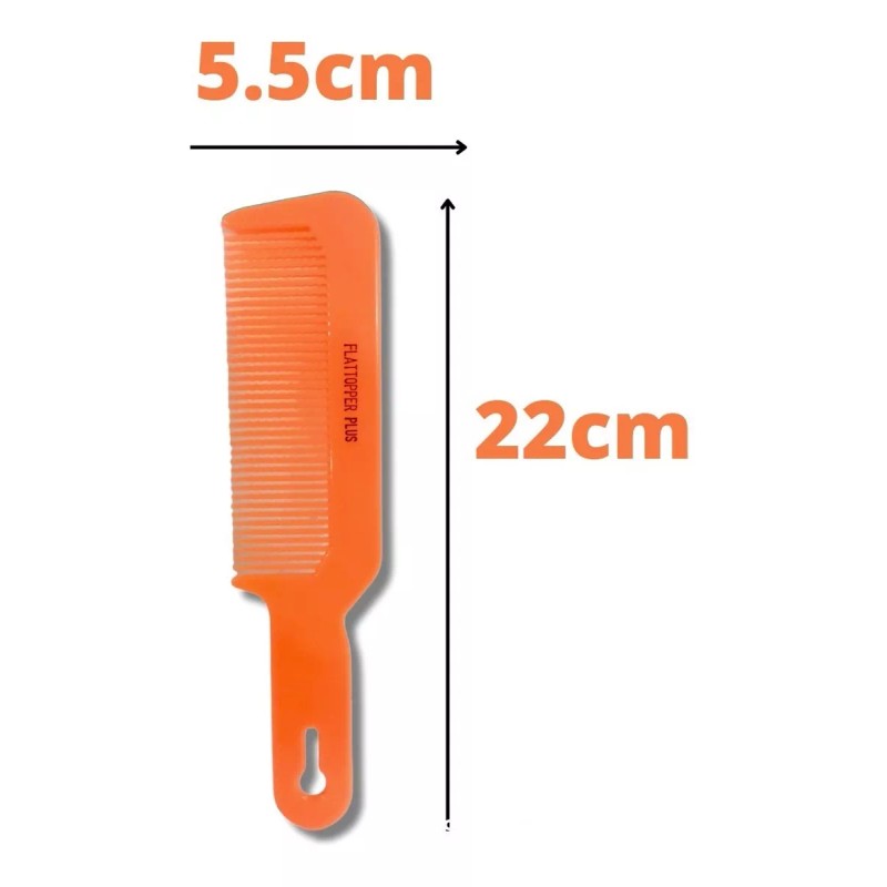 Franz Peine De Corte Flat Top Cerdas Onduladas Color Naranja