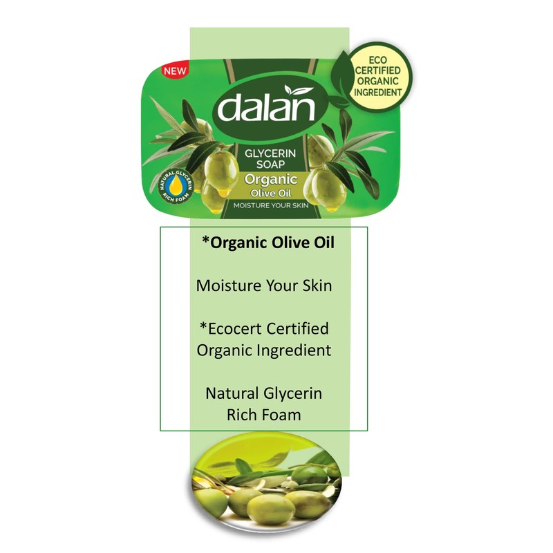 Dalan Glycerin Soap with Organic Olive Oil 100g (Pack of