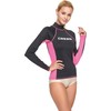 Cressi Women's Lady Long Sl Rash Guard, Black Pink, M