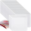 Zonon 30 Pcs A4 3 Rings Tansparent Zipper Binder Pouches