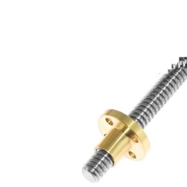 Stepper Screw T10 Lead Screw with Nut Rod 10mm Diameter 304 Stainless Steel Trapezoidal Rod 2mm Pitch 2mm 8mm 10mm 20mm Lead Screw Rod Tapped Block(2mm pitch 3mm lead,600mm)