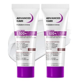 2pcs Spf 100 Sunscreen - Sun Cream Spf 100 - Uvb/Uva High Protection Spf 100 Face Moisturiser - Factor 100 Sun Screen on face and body - Spf 100 Waterproof During Outdoor Activities