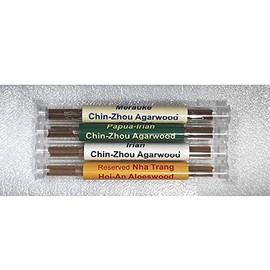 [BosenAU] Aloeswood Incense Sample Pack #5-4 Tubes Set-[Merauke Chin-Zhou+Papua-Irian Chin-Zhou+Irian Chin-Zhou Agarwood+Reserved Hoi-an Aloeswood]-AIS435