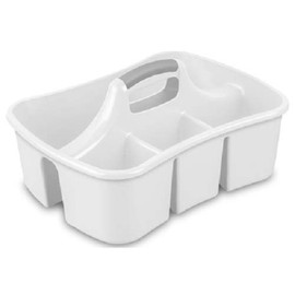 Sterilite 15888006 4 Compartment White Divided Ultra Caddy