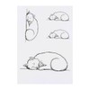 4 x 'Cat Napping' Temporary Tattoos - Water Resistant, Skin-Safe,