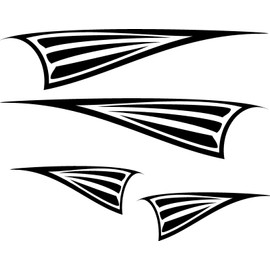 StickerChef Golf Cart Decals Auto Truck Boat Pontoon Vehicle Vinyl Car Stickers Tribal Flames GC01