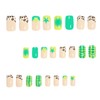BABALAL Press on Nails Short Square Fake Nails Summer Glue