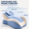 Ergonomic Prone Reading Pillow with Removable Headrest, Memory Foam Stomach-Lying