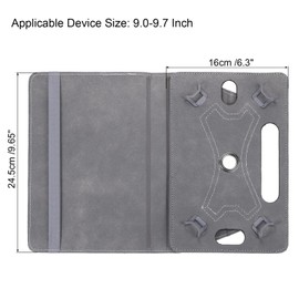 sourcing map Universal 9 Inch Tablet Case, PU Leather 360 Degree Rotatable Protective Cover Case for 9.0-9.7 Inch Tablet, Black