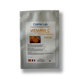 Vitamin C Face and Neck Mask - Anti-Fatigue/Illuminator - Well Soaked - Large Size - Made in France - All Skin Types - 25ml