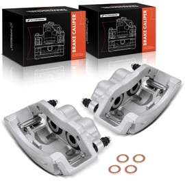 A-Premium Disc Brake Caliper Assembly with Bracket Compatible with Select Dodge Models - Ram 2500 2001-2002 - Rear Driver and Passenger Side, 2-PC Set
