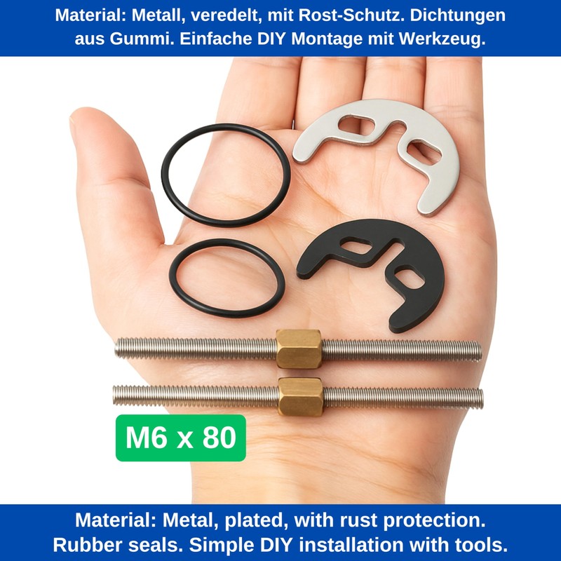 Washbasin Taps Screw System 1 Set with M6 Screw 80mm