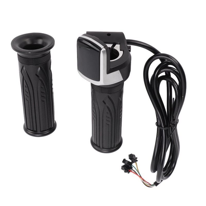1 Pair Handlebar Throttle Grip Universal LED Display Wire Twist